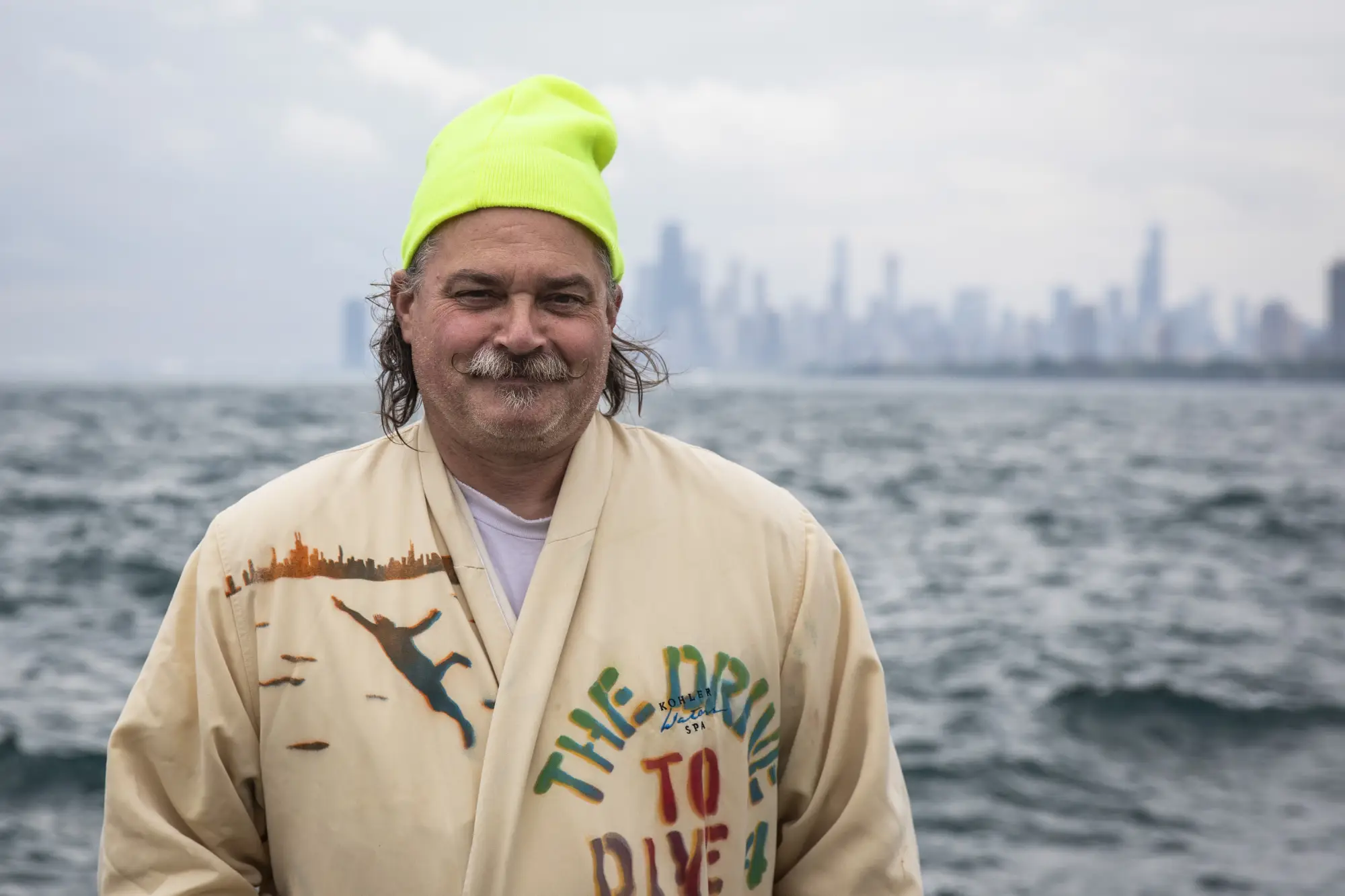 man who jumps in lake michigan every day